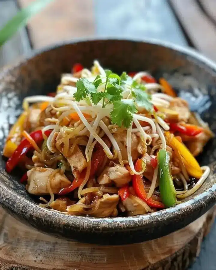 Delicious Chinese Chop Suey with colorful vegetables and protein stir-fry.