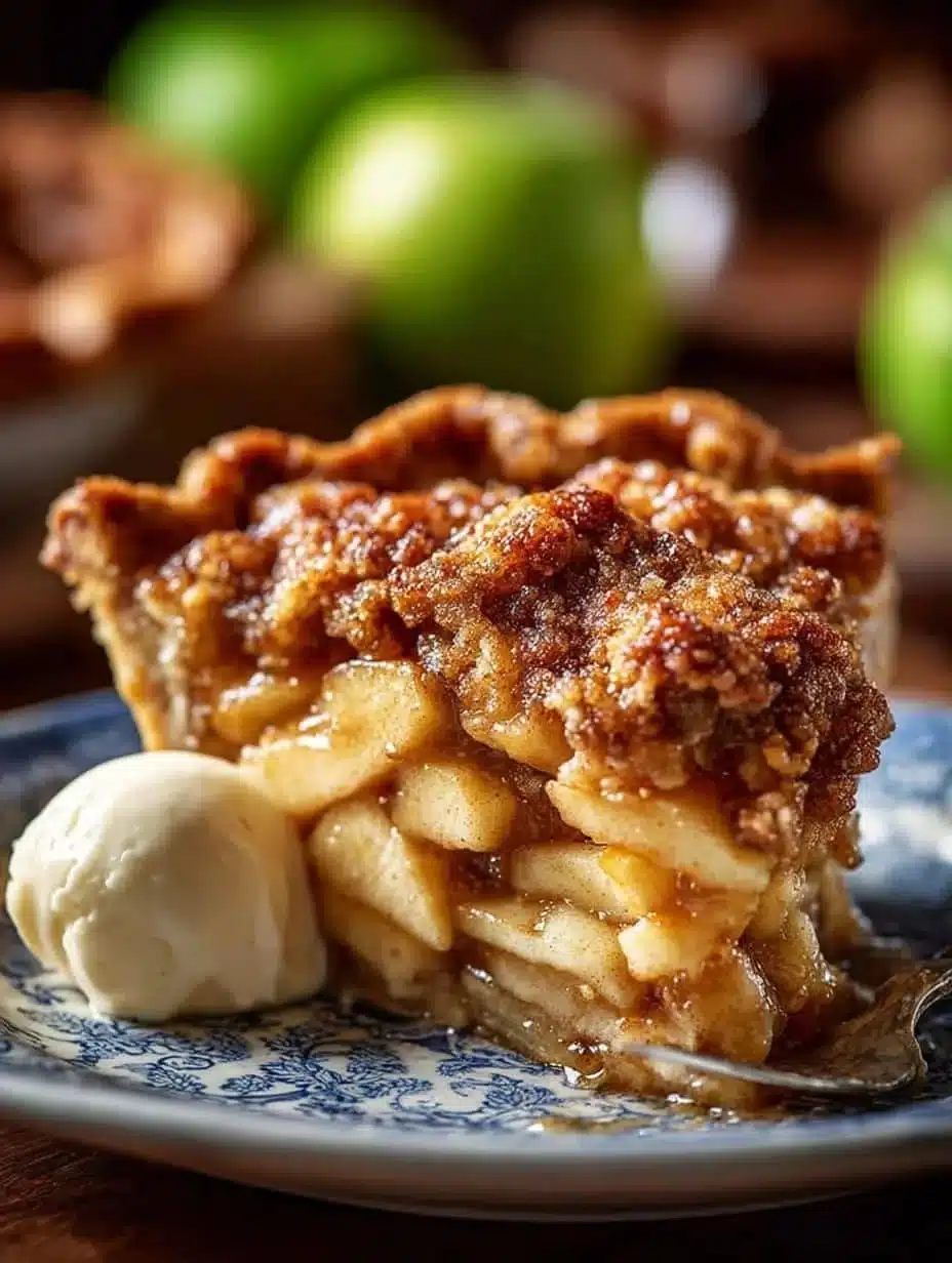 Dutch Apple Pie 1 Homemade Dutch Apple Pie with flaky crust and spiced apple filling