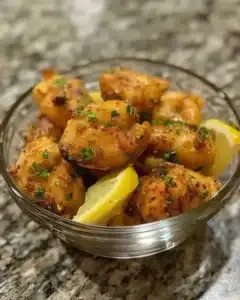 Delicious Garlic Butter Chicken Bites served on a plate