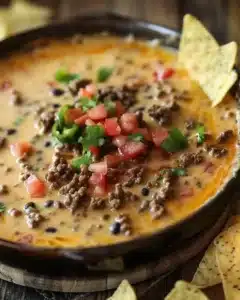 Sausage Cheese Dip Recipe: The Ultimate Comfort Food 10 Creamy sausage cheese dip served in a bowl with tortilla chips