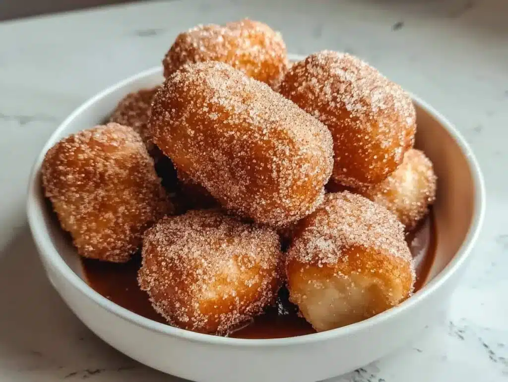 Delicious homemade Air Fryer Churro dusted with cinnamon and sugar