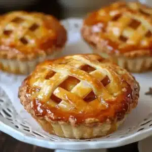 A delicious homemade apple pie fresh out of the oven, topped with a scoop of vanilla ice cream.