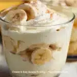 Creamy high-protein banana pudding dessert in a bowl