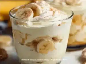 Creamy & Easy Banana Pudding — High-Protein Twist 5 Creamy high-protein banana pudding dessert in a bowl