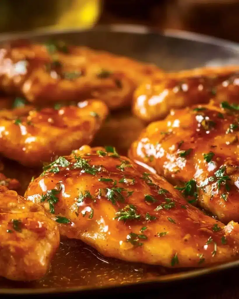 Honey Garlic Chicken Breast cooked with savory garlic and sweet honey