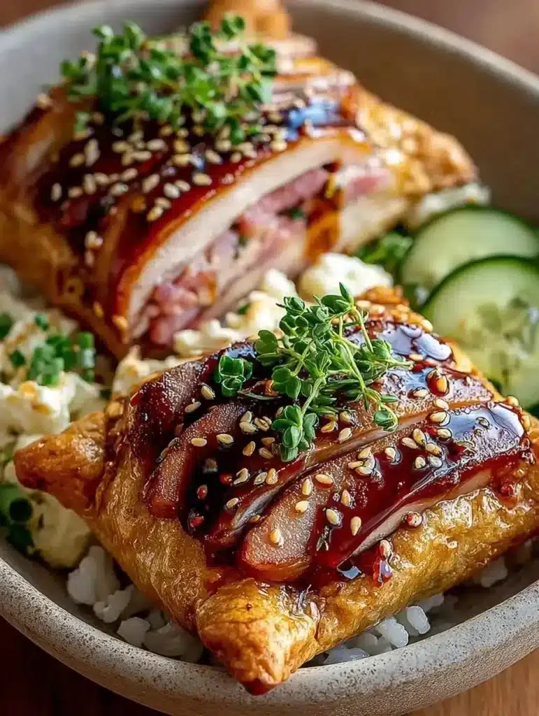 Flaky and golden Puff Pastry Grilled Cheese sandwich on a plate