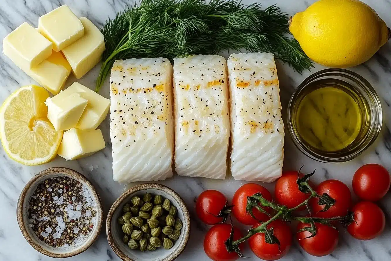 Baked Halibut ingredients