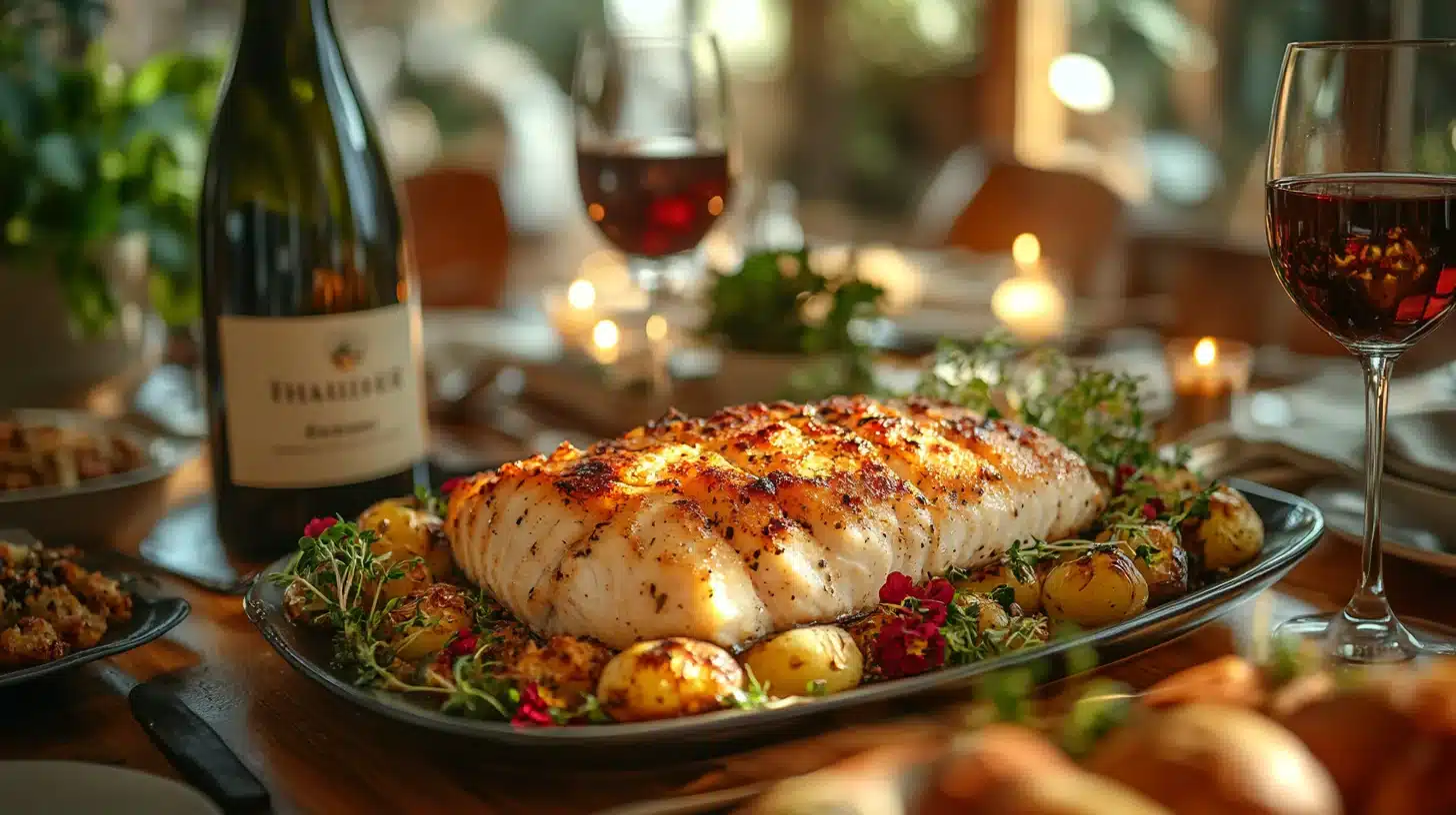 Baked Halibut lifestyle scene
