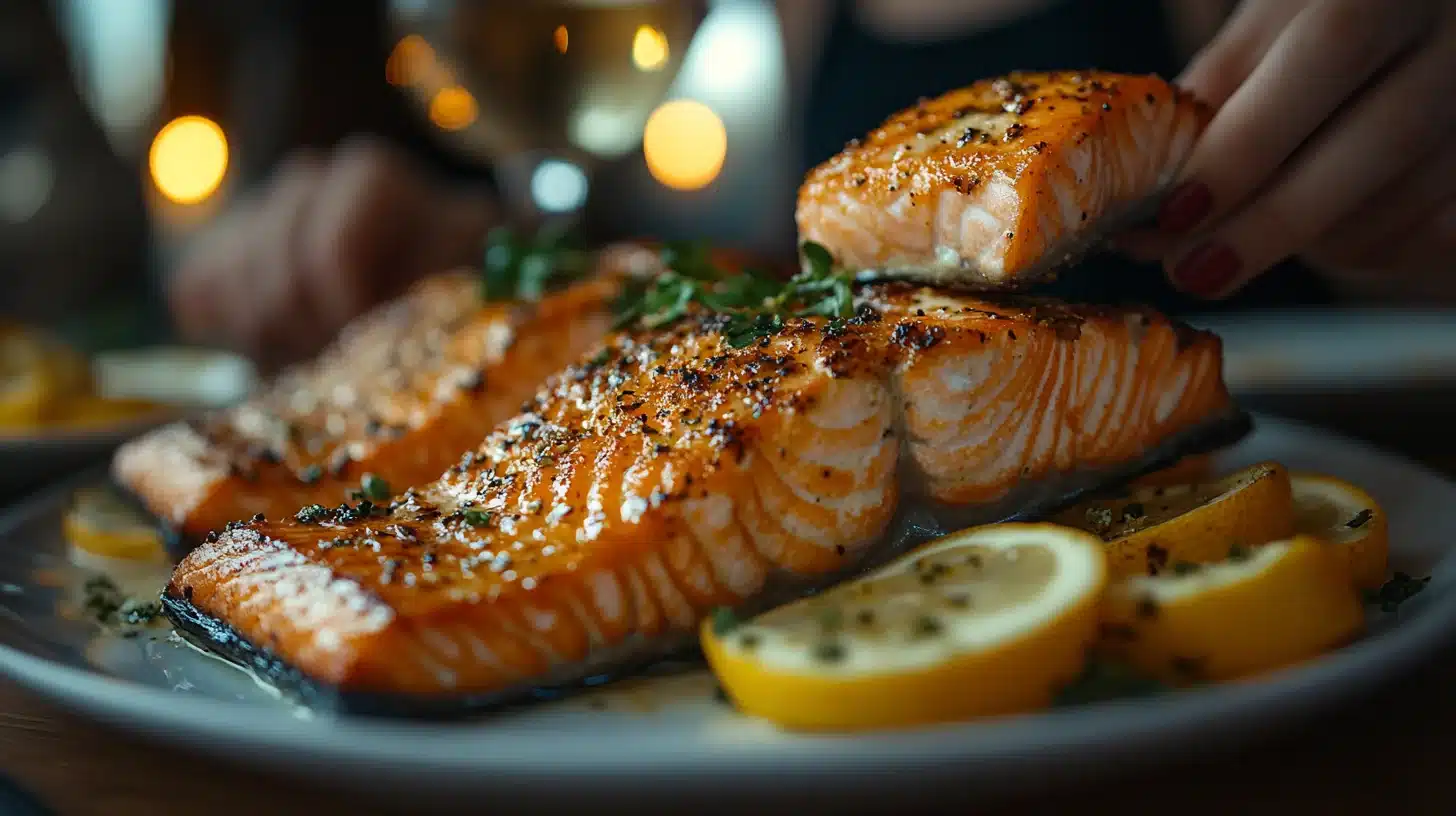 Baked Salmon with Avocado lifestyle image