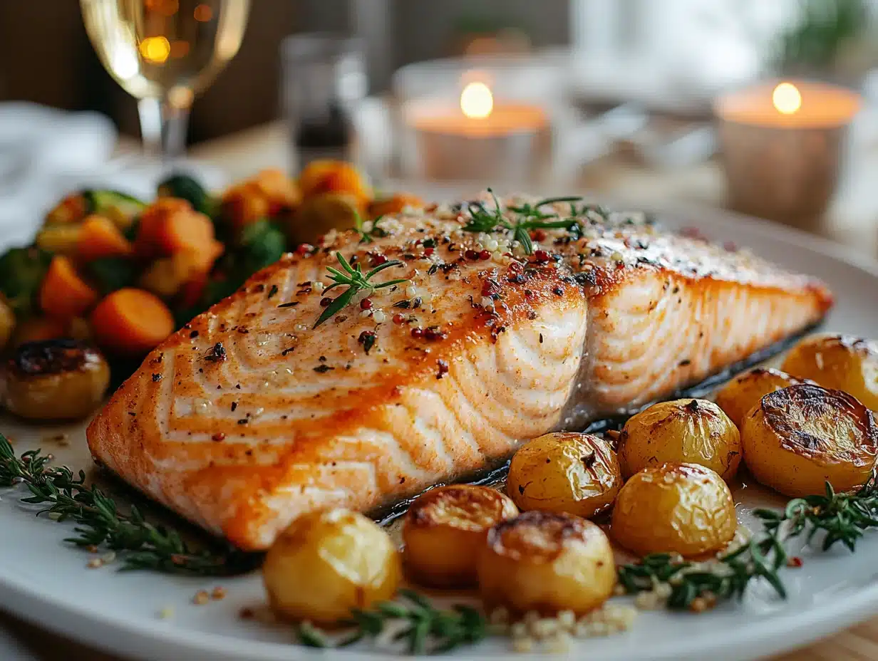 Baked Salmon with Avocado serving image