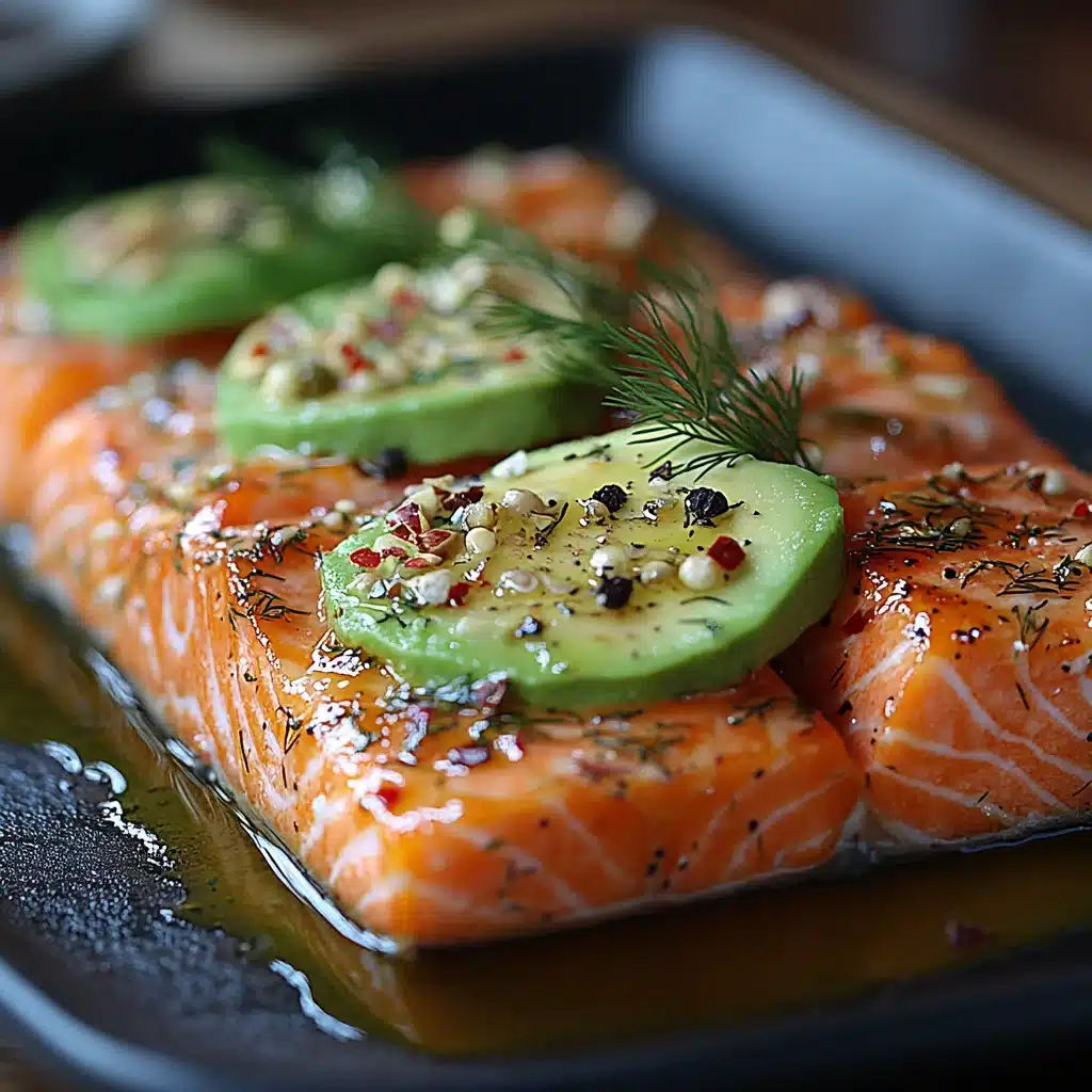 Baked Salmon with Avocado texture image