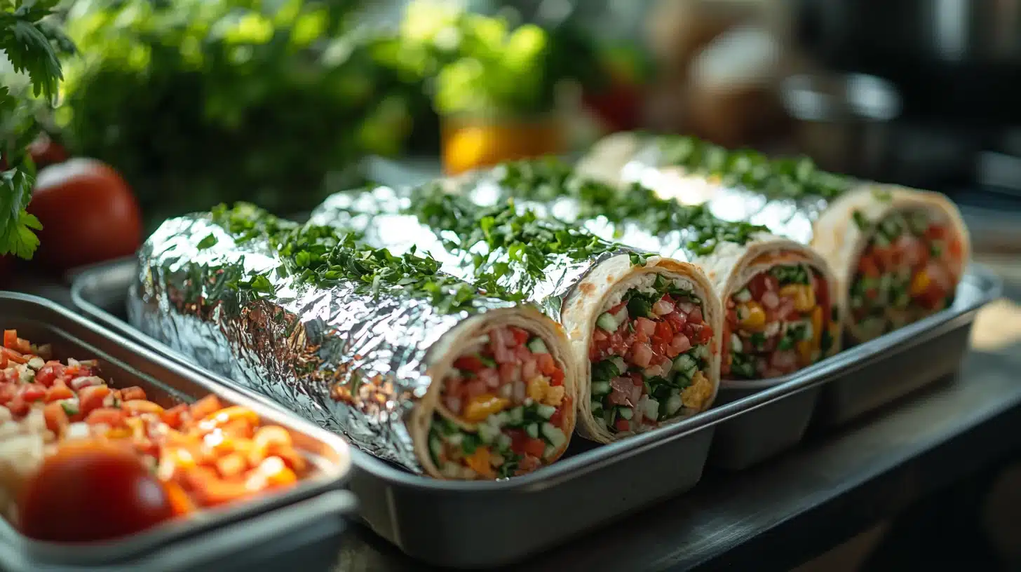 Meal prepping Big Mac wraps packed into lunch containers