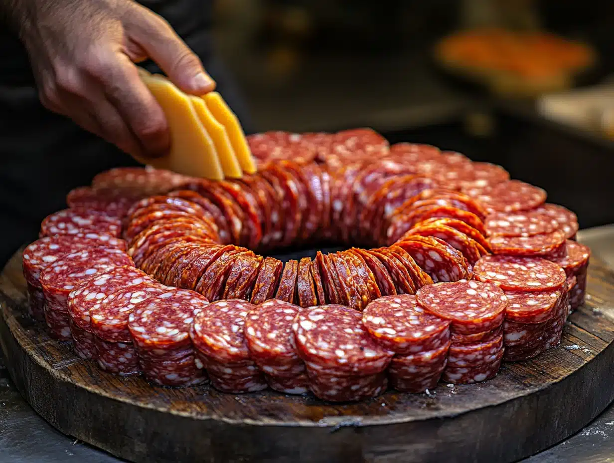 Charcuterie Wreath process image