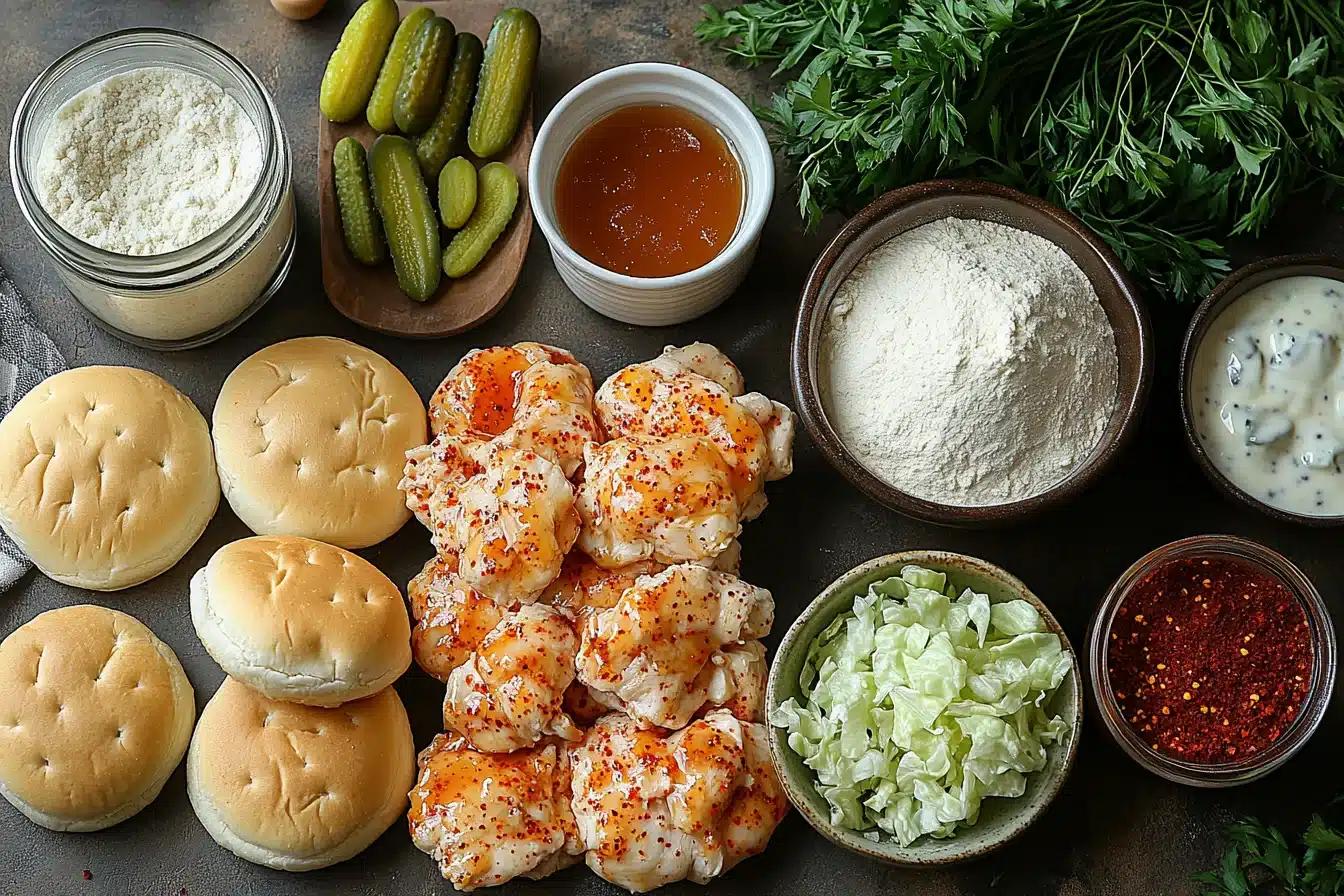Hot Honey Chicken Sliders ingredients image
