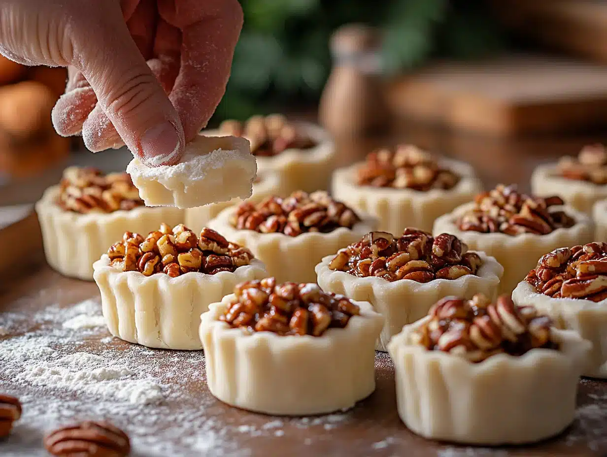 Mini Pecan Pies preparation process