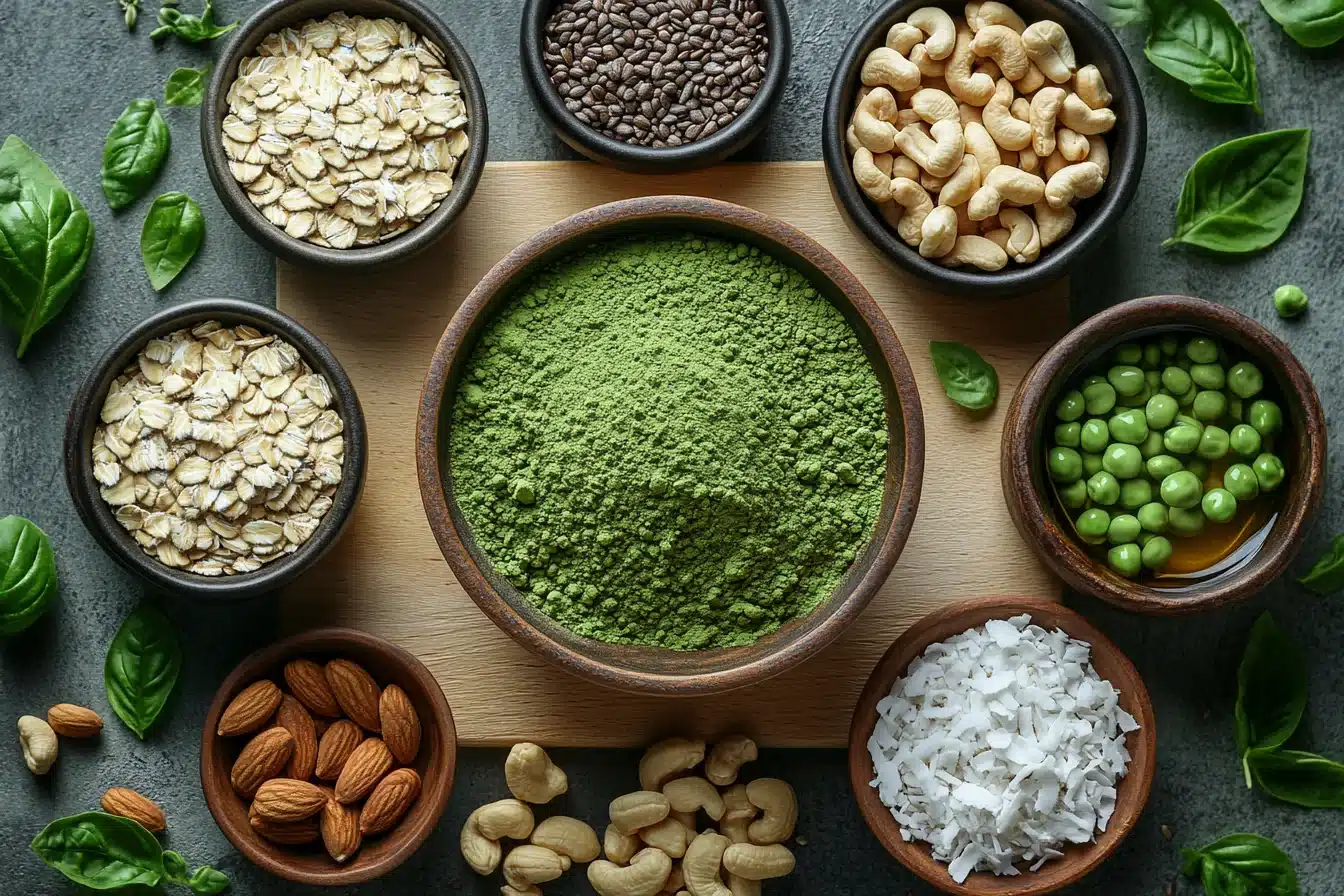 No-Bake Matcha Balls ingredients
