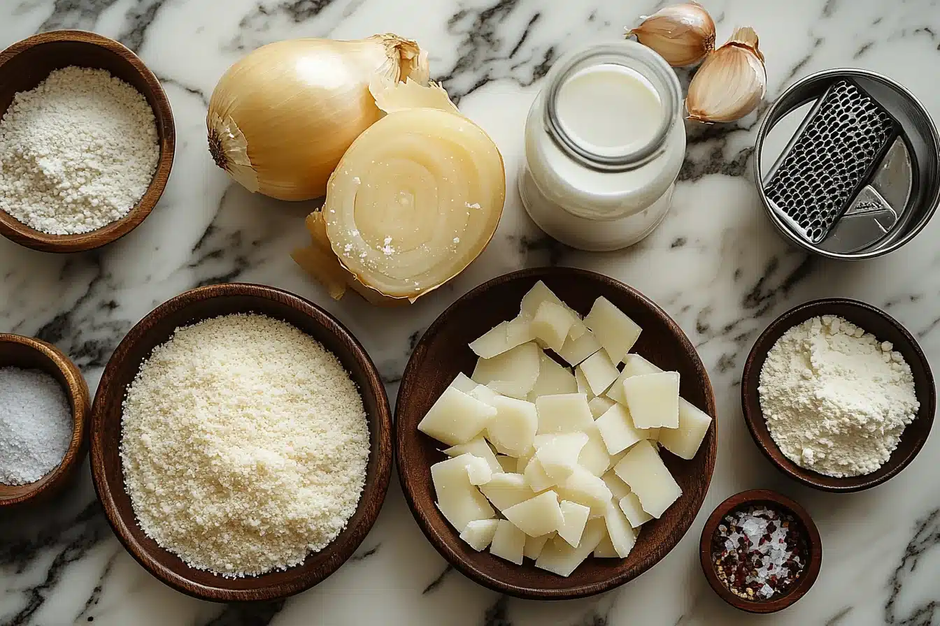 Cheesy Crunchy Onion Rings ingredients image