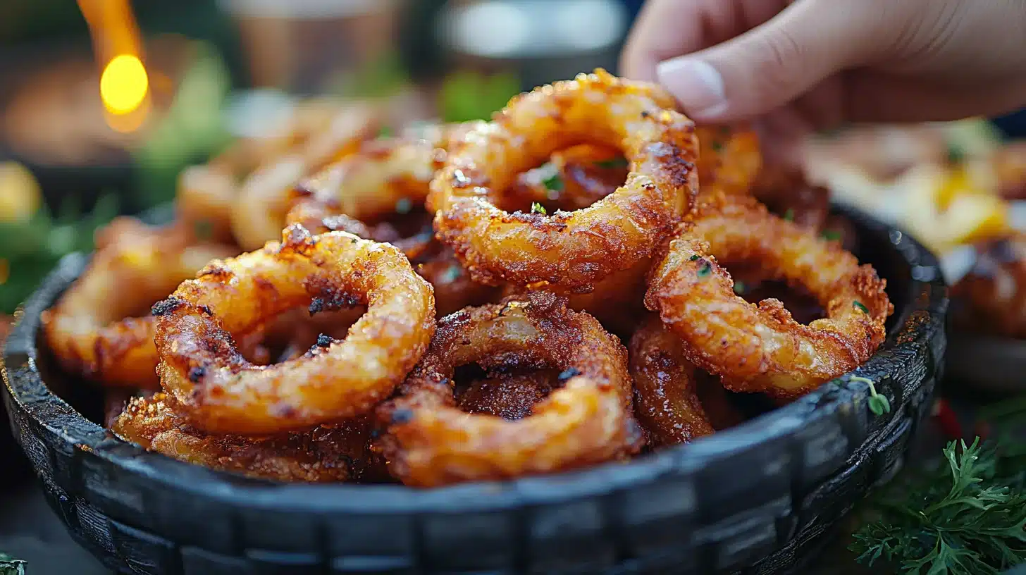 Cheesy Crunchy Onion Rings lifestyle image