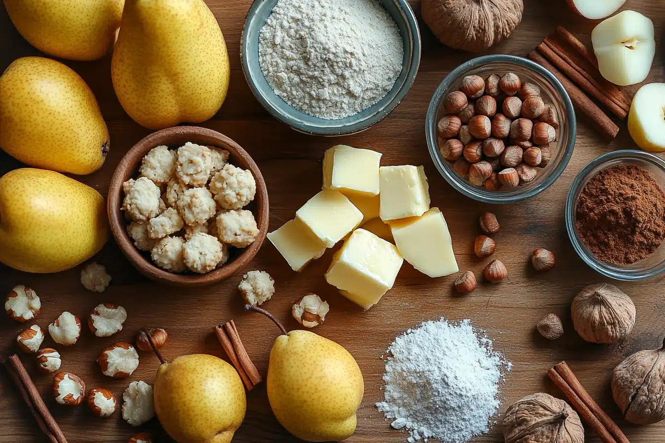 Pear Hazelnut Crumble ingredients image