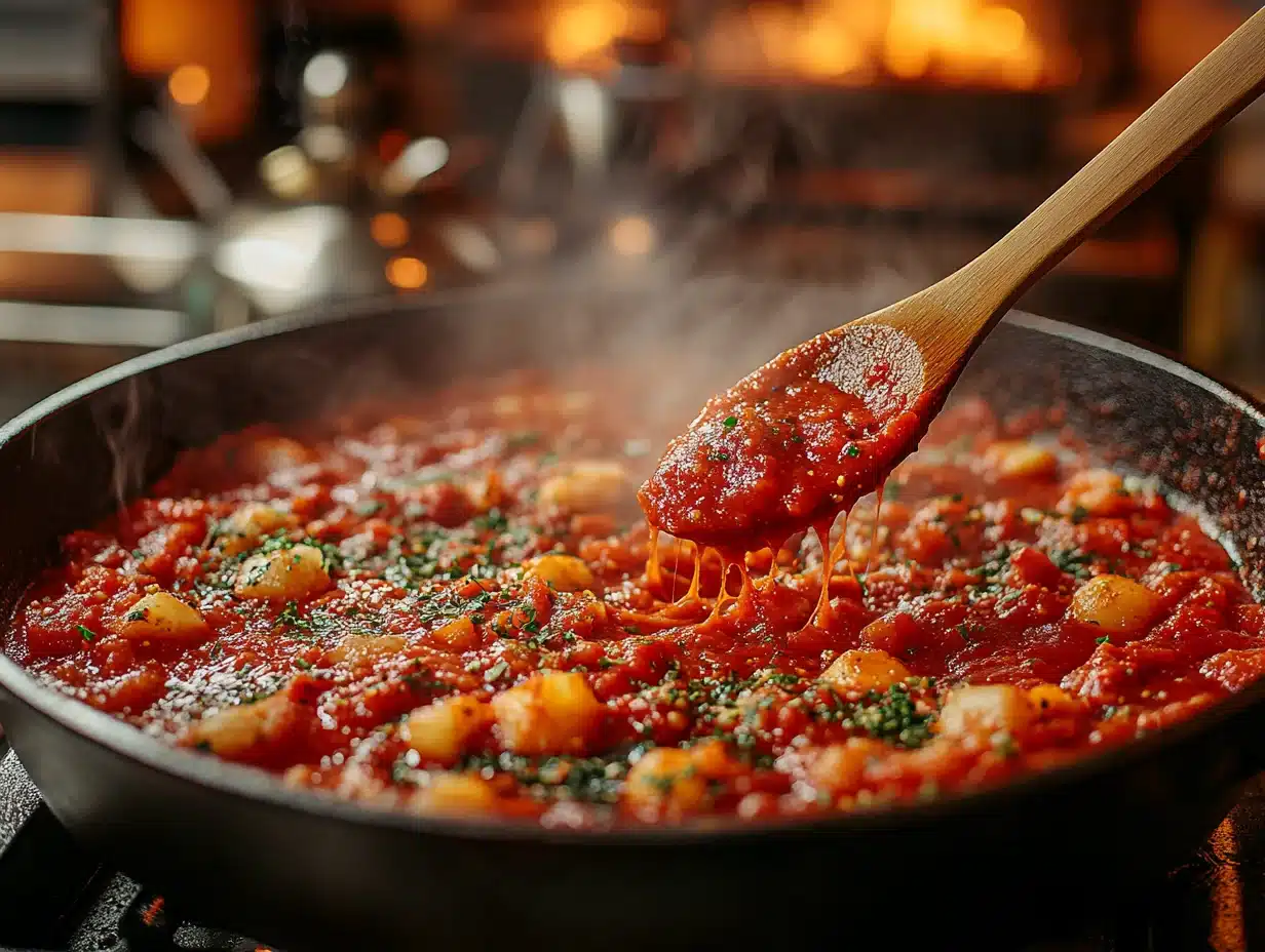 Fan Favorite Pizza Sauce preparation process