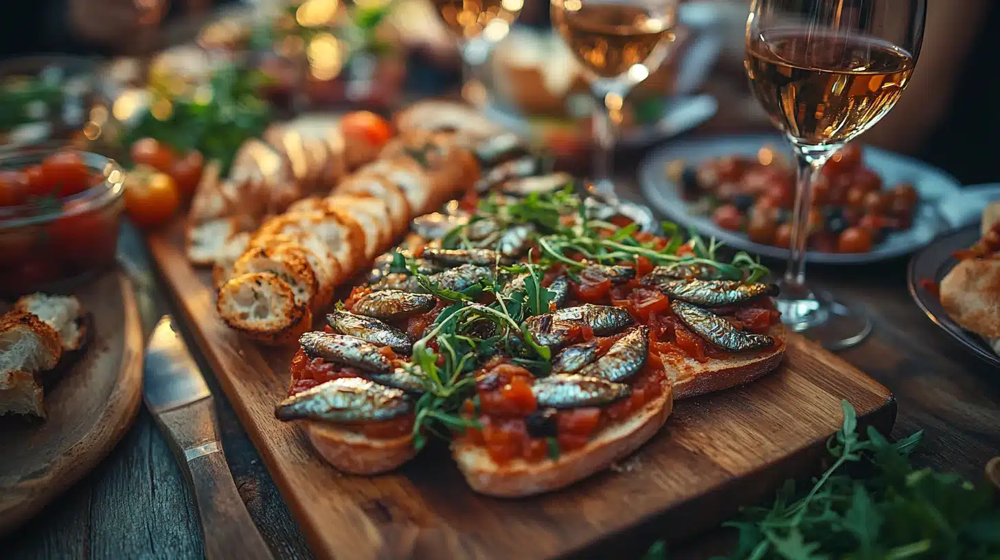 Sardine Goat Cheese Crostini lifestyle image