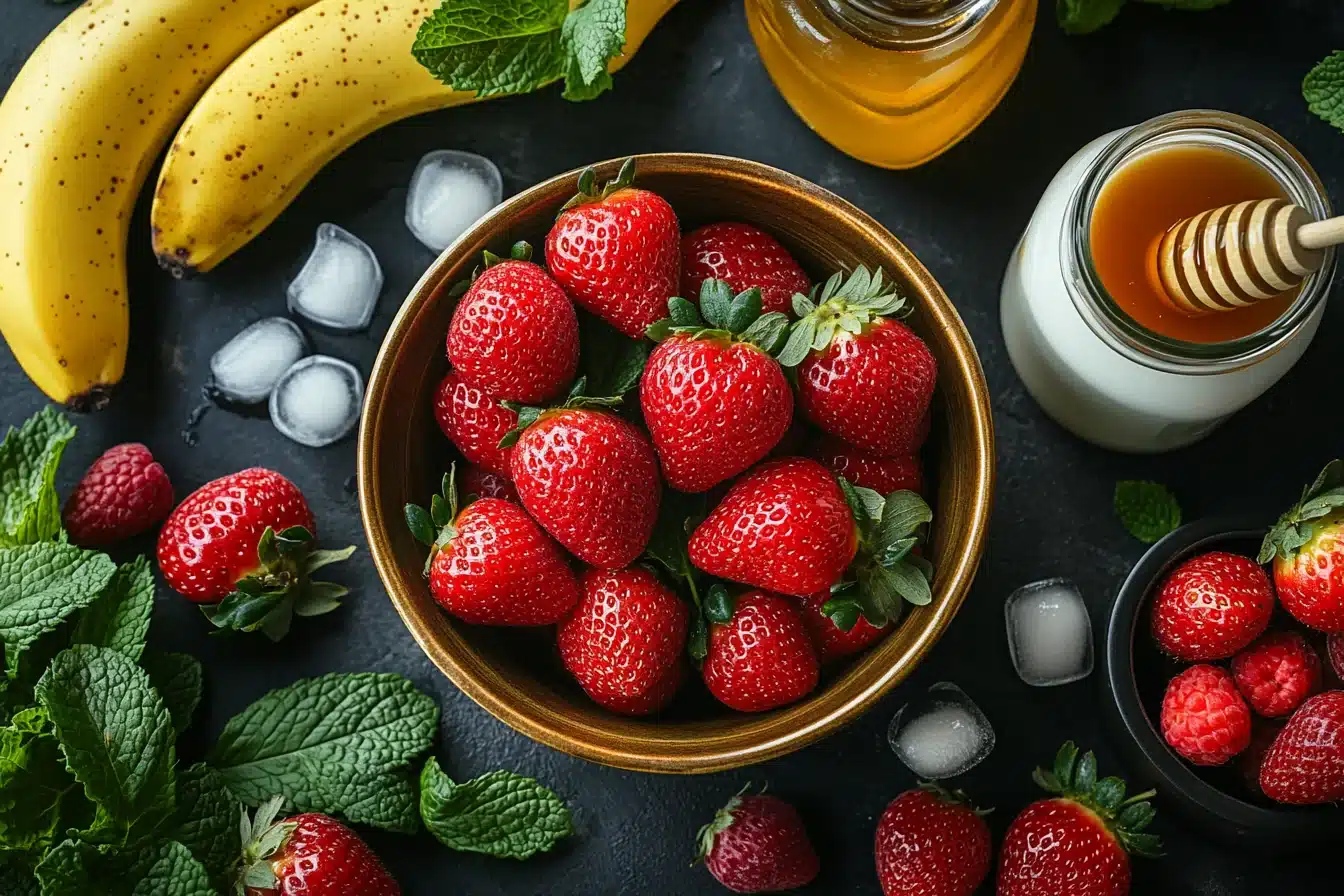 Strawberry Banana Smoothie ingredients image