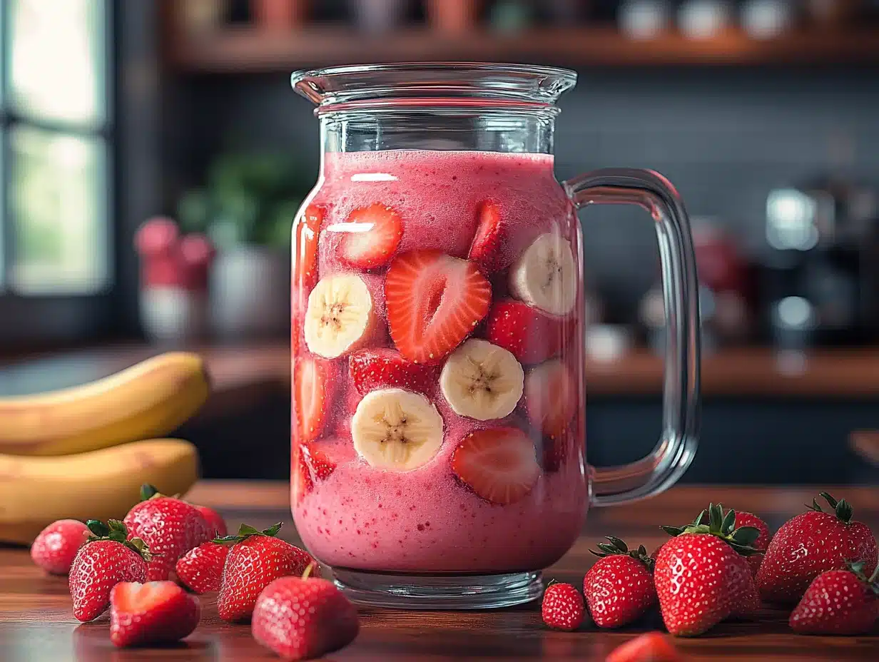 Strawberry Banana Smoothie process image