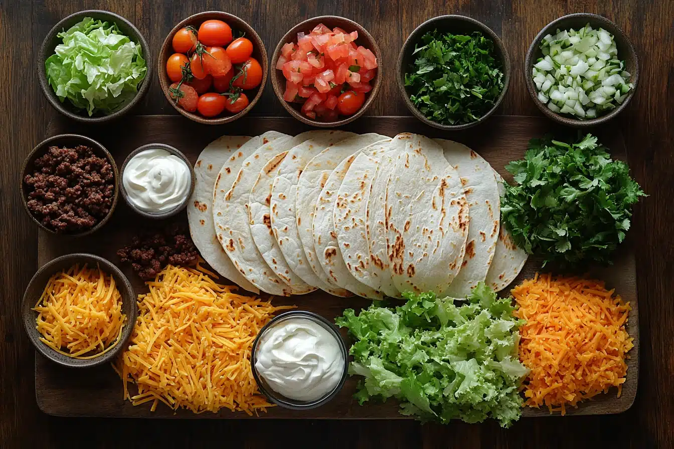 TikTok Taco Quesadillas ingredients