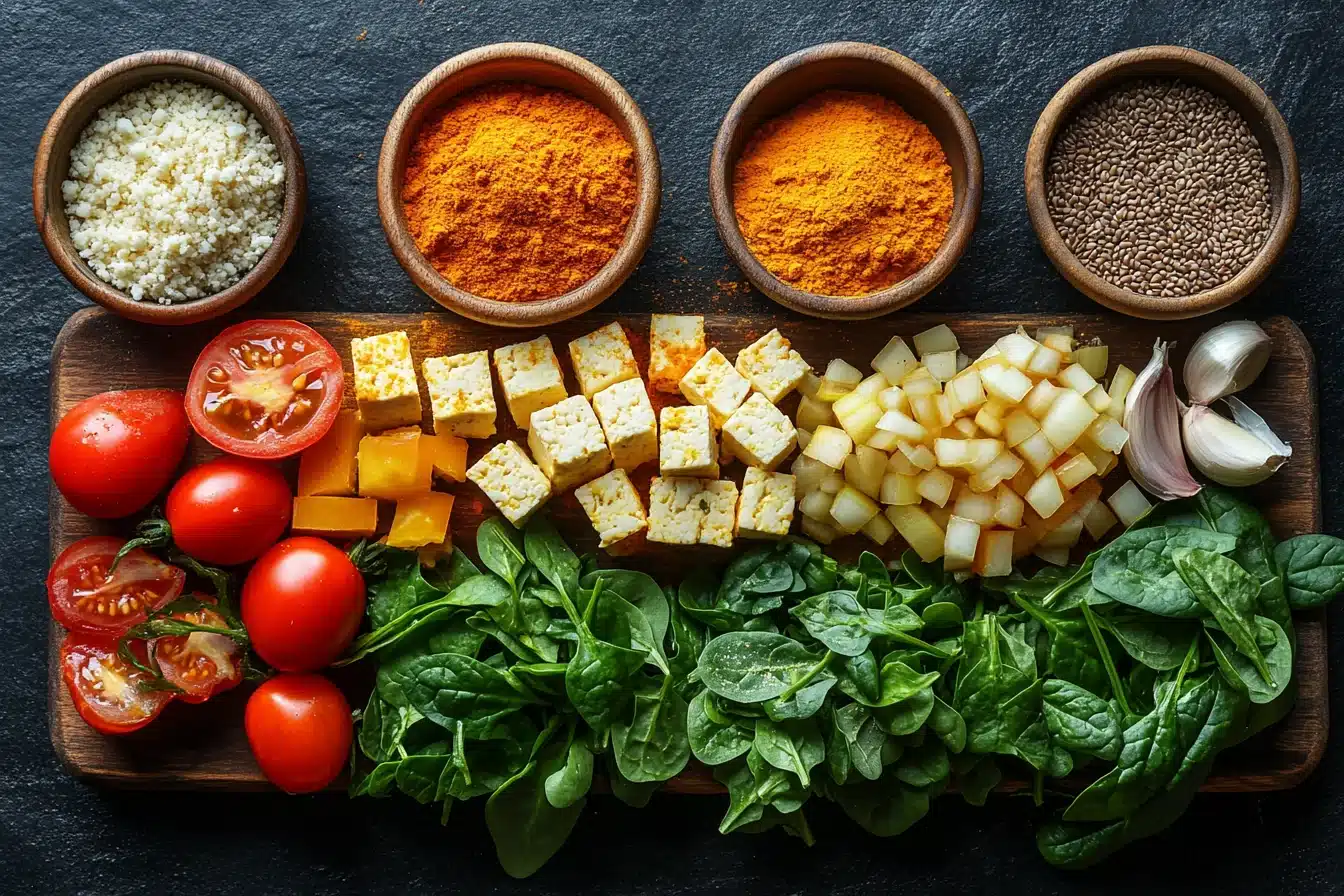 Vegan Tofu Scramble ingredients