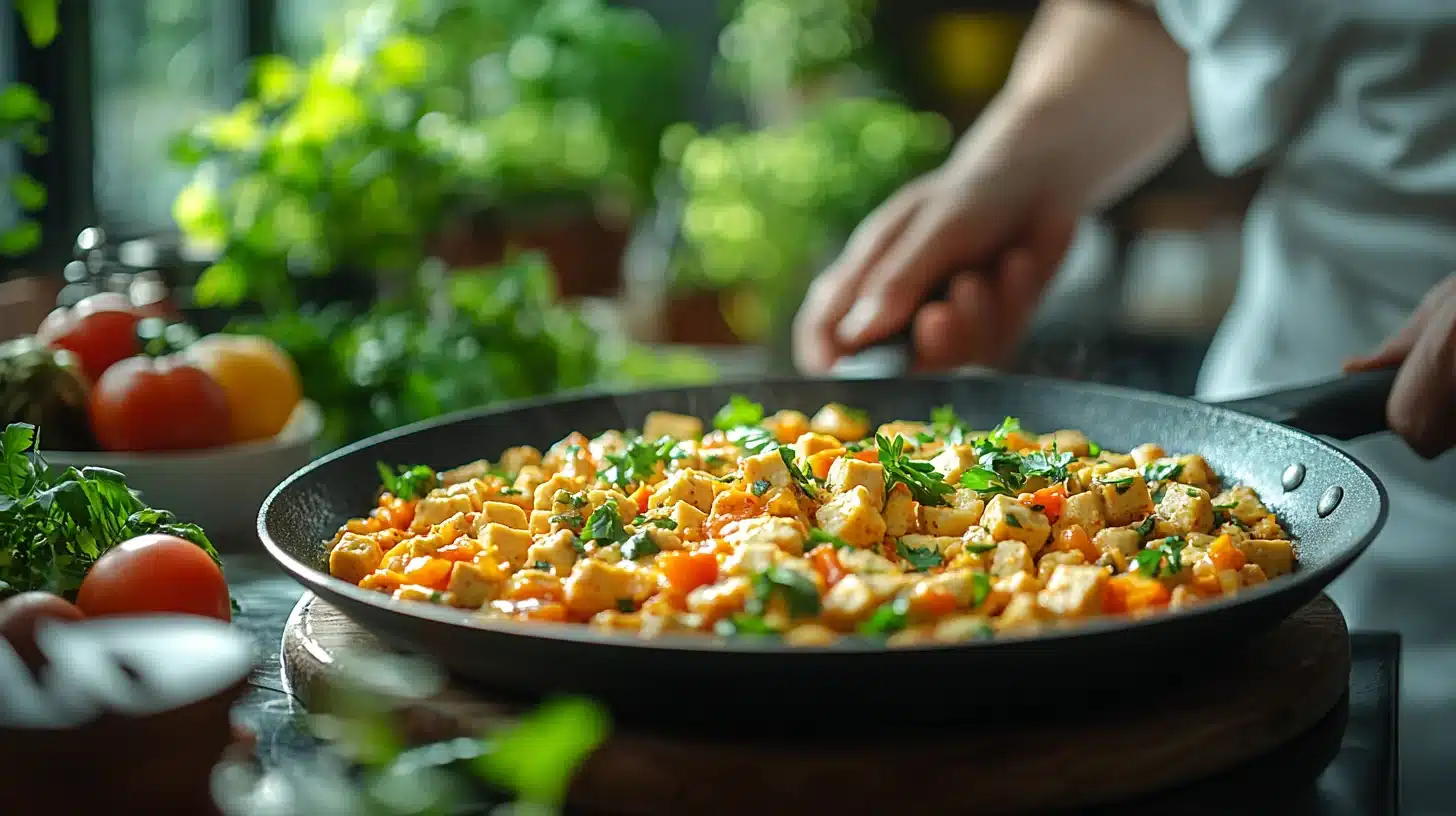 Vegan Tofu Scramble lifestyle scene