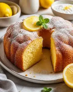 Lemon Cake from Italy 4 Delicious homemade lemon cake from Italy topped with fresh lemon zest