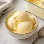 Creamy homemade carnivore ice cream scooped into a bowl